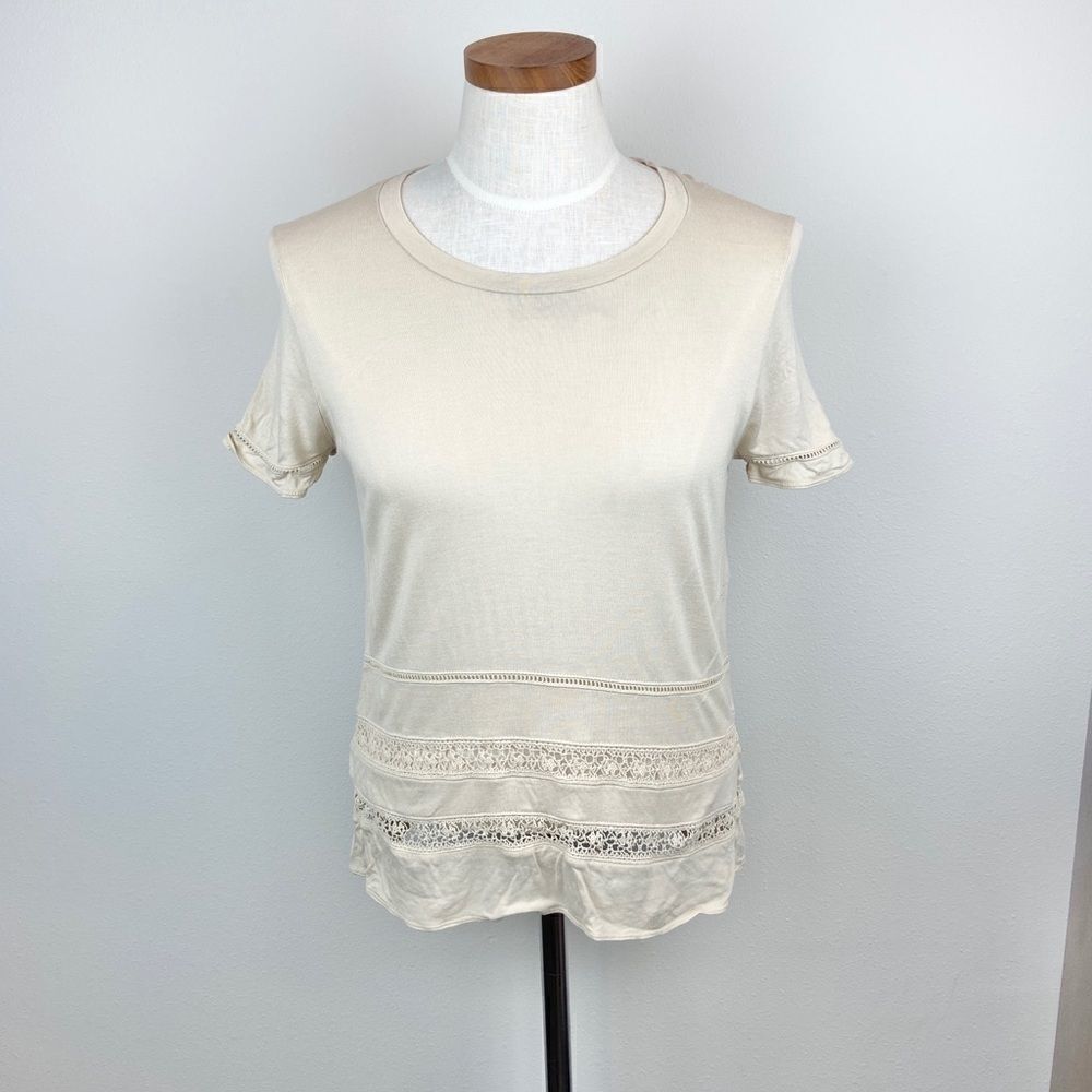 Aritzia Wilfred Crochet Lace Shirt